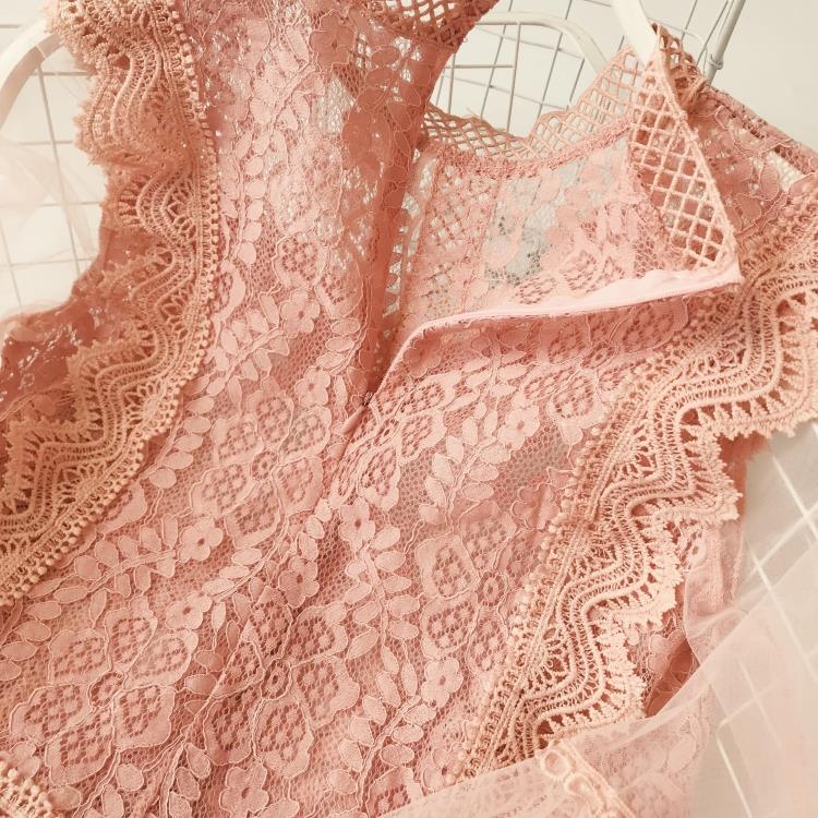 Mesh Lace Cropped Blouse | Diva Closets Online Fashion Store
